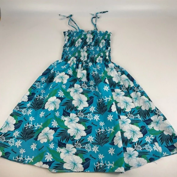 Naupaka Hawaii Womens Size M Hawaiian Beach Island Smocked Sundress Strappy - Picture 3 of 4